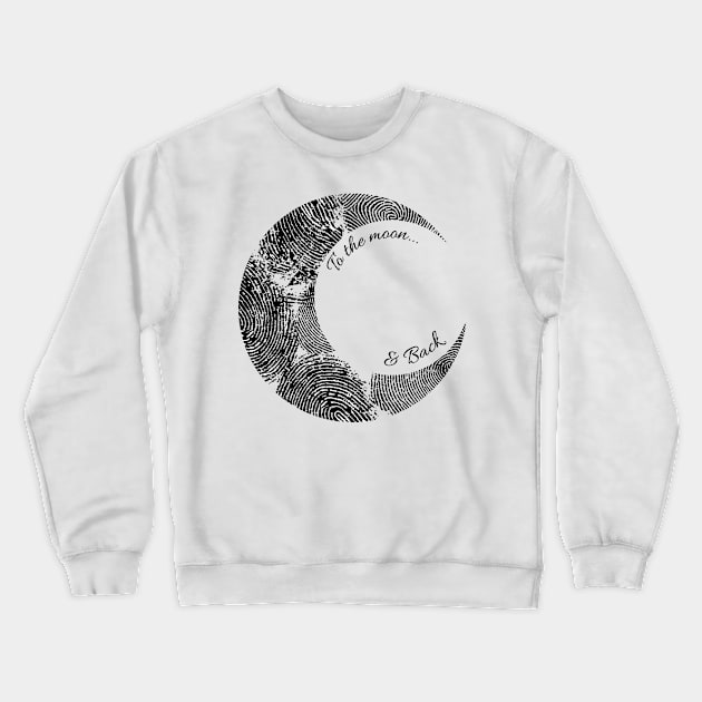 to the moon and back Crewneck Sweatshirt by Jacqui96